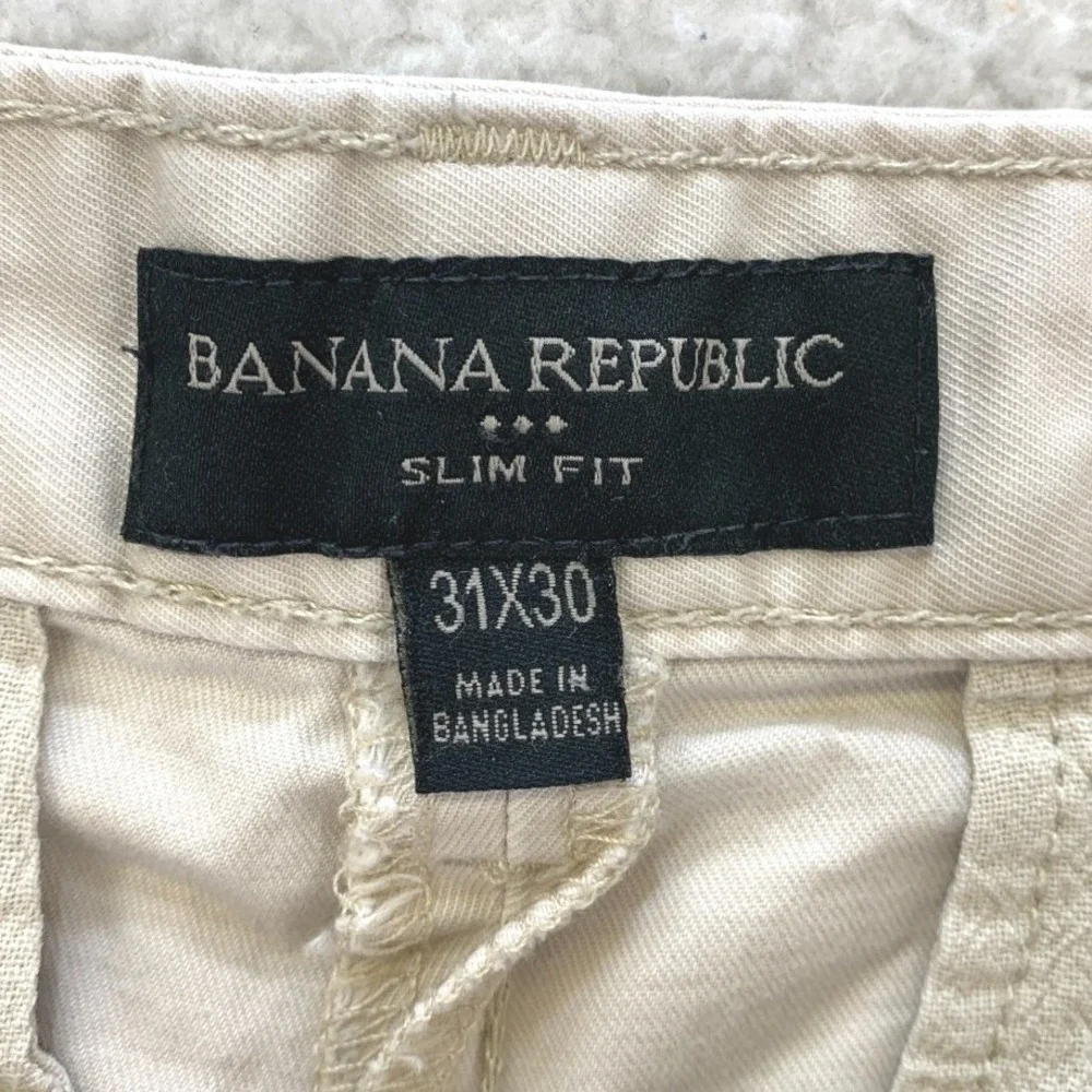 Banana Republic Chino Slim Athletic Pants Mens 31x30 Beige Navy Gray Lot of 3